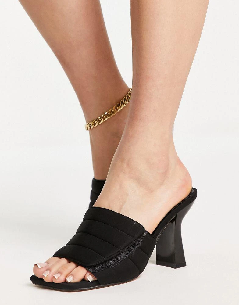 商品Topshop|Topshop Ross padded heeled sandal in black,价格¥133,第1张图片