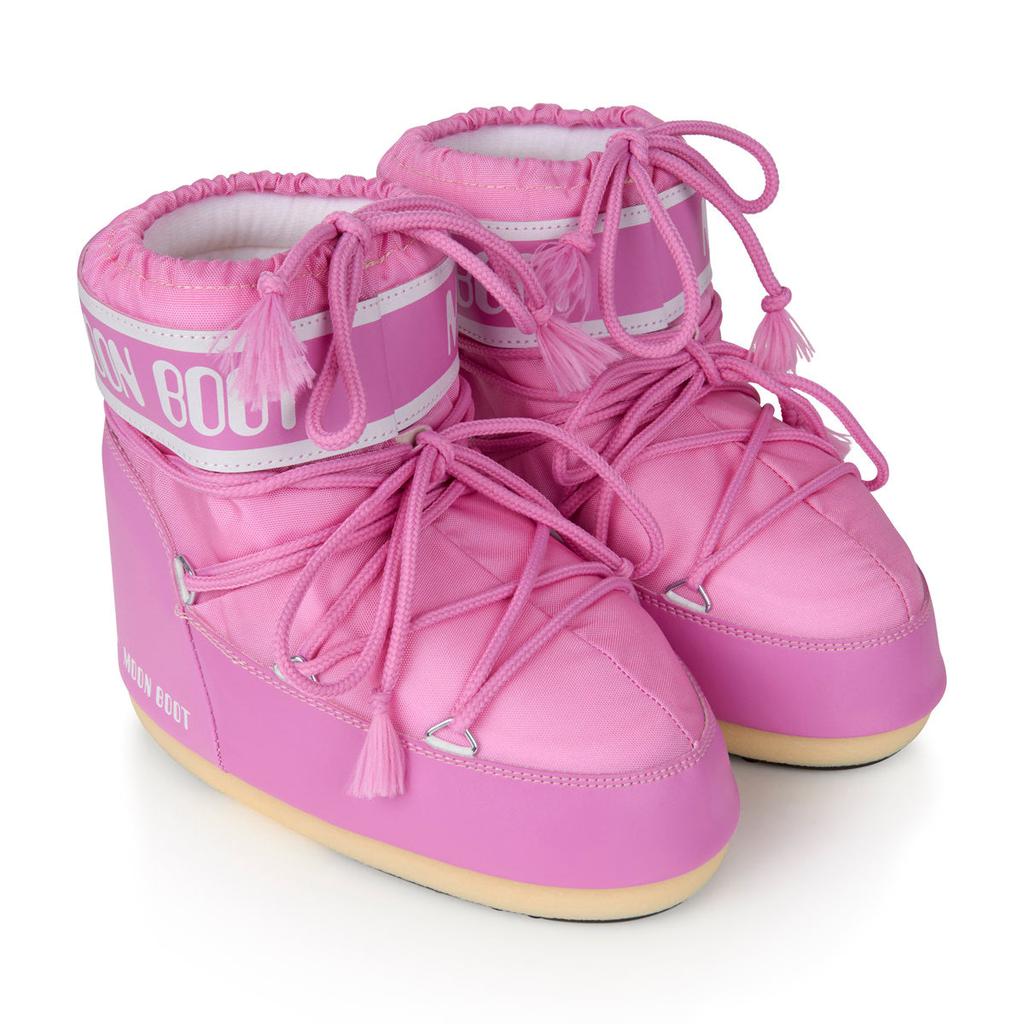 Moon Boot Pink  Girls Low Snow Boots商品第1张图片规格展示