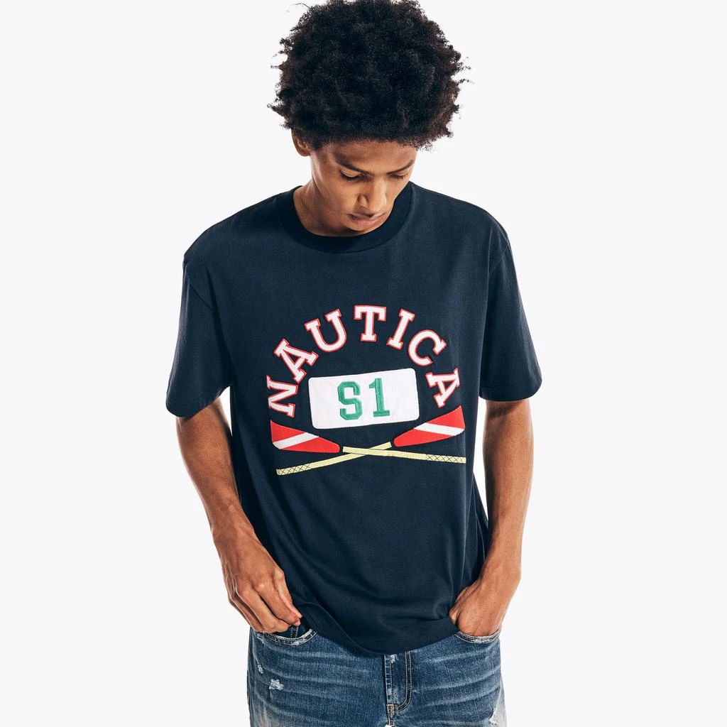 商品Nautica|Nautica Mens Urban Necessities X Nautica Graphic T-Shirt,价格¥96,第2张图片详细描述