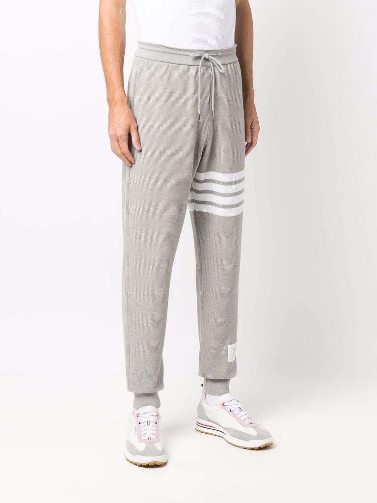 商品Thom Browne|THOM BROWNE MEN OTTOMAN RIB 4 BAR STRIPE TRACK PANTS,价格¥4708,第1张图片