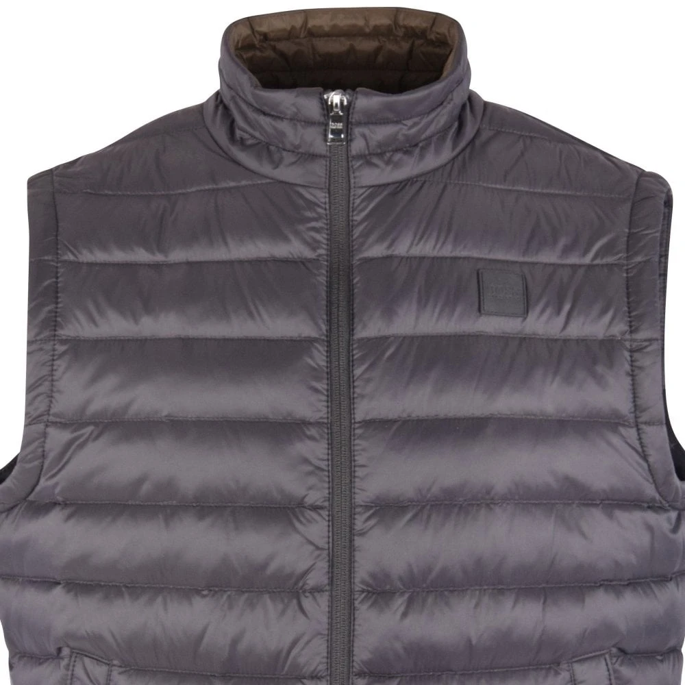 HUGO BOSS 男士黑色可折叠防水面料羽绒马夹 CHROMA-50427097-001 商品