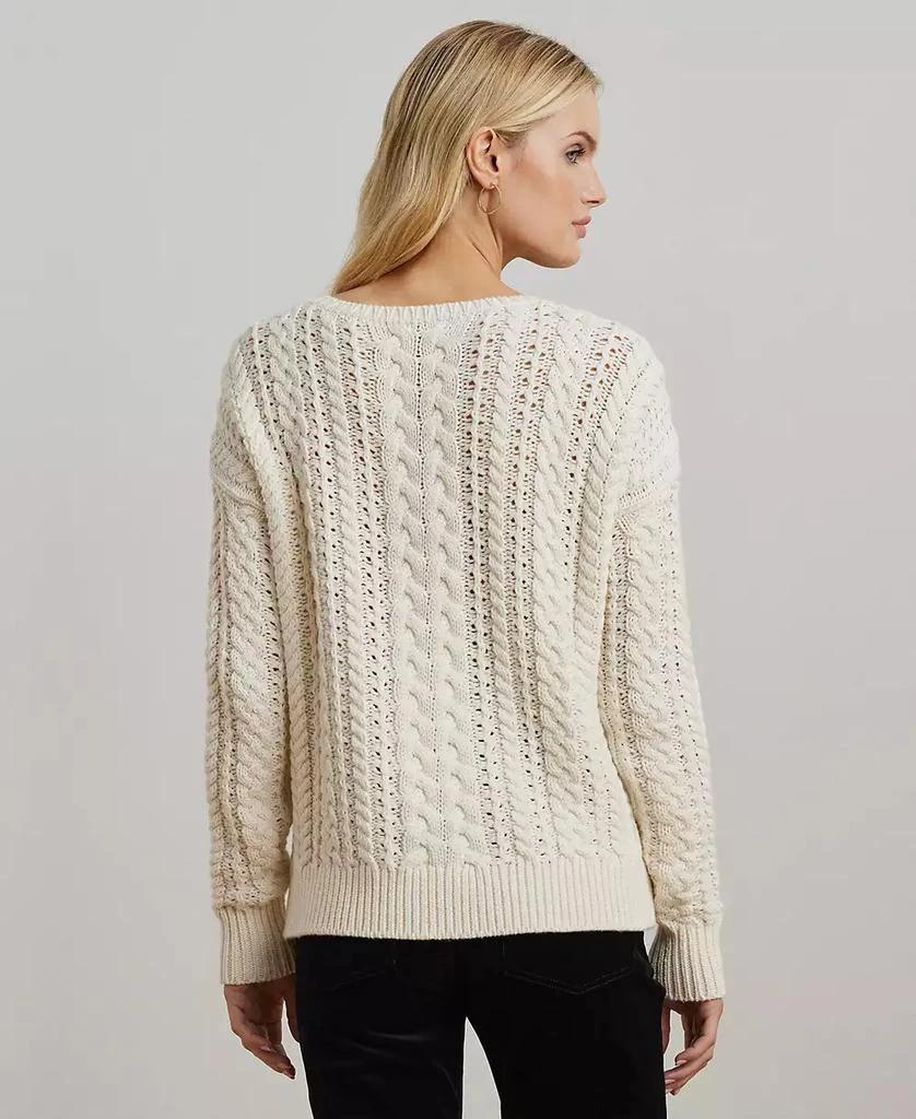 商品Ralph Lauren|Women's Cable-Knit Cotton-Blend Sweater,价格¥1101,第2张图片详细描述