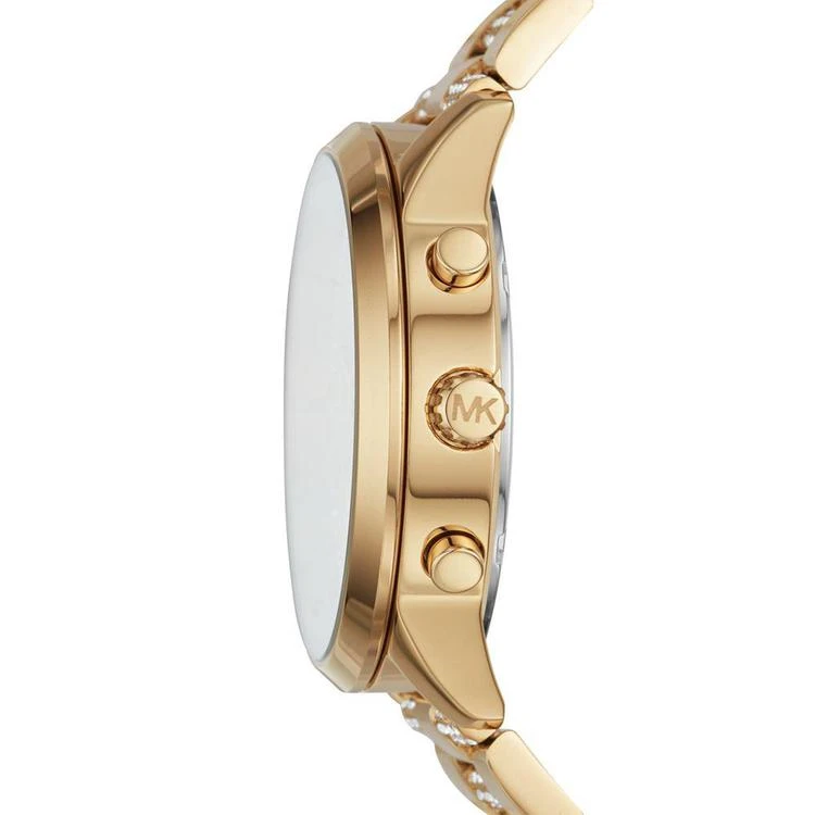 商品Michael Kors|Women's Chronograph Slater Gold-Tone Stainless Steel Bracelet Watch 40mm,价格¥1822,第2张图片详细描述