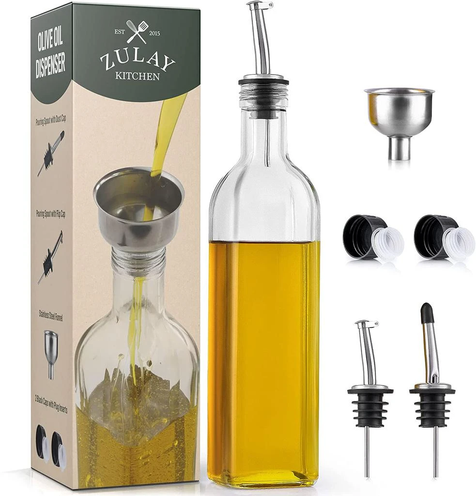 商品Zulay|Zulay Kitchen Olive Oil Bottle Dispenser with Spout,价格¥174,第1张图片