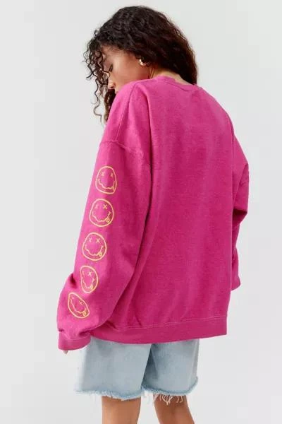 商品Urban Outfitters|Nirvana Smile Overdyed Crew Neck Sweatshirt,价格¥377,第4张图片详细描述