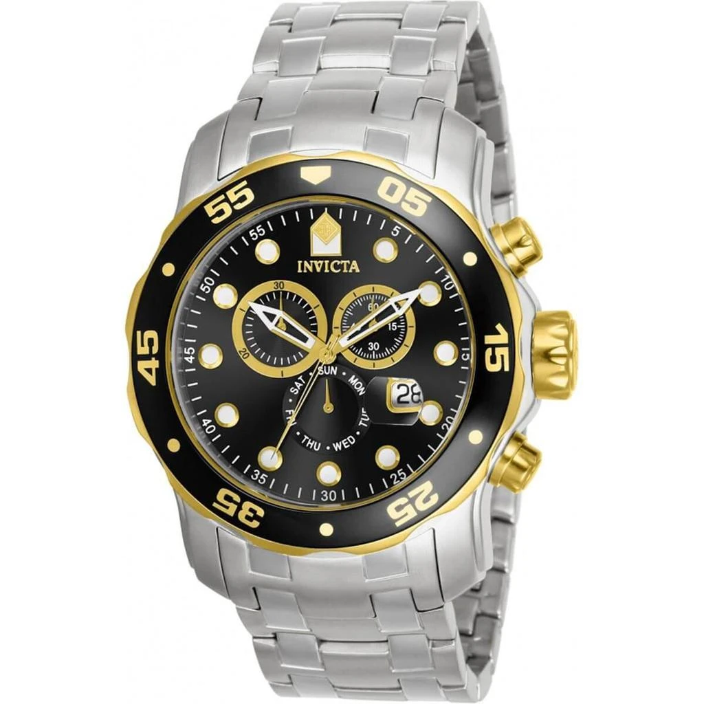 商品Invicta|Invicta Men's Chronograph Watch - Pro Diver Black Dial Bracelet | 80039,价格¥733,第1张图片