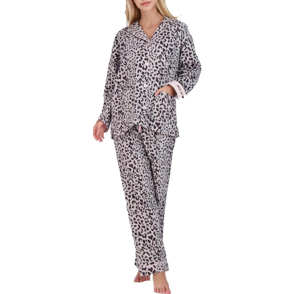 商品P.J. Salvage|PJ Salvage Women's 2 Piece Printed Flannel Top & Pants Sleepwear Set,价格¥115,第2张图片详细描述