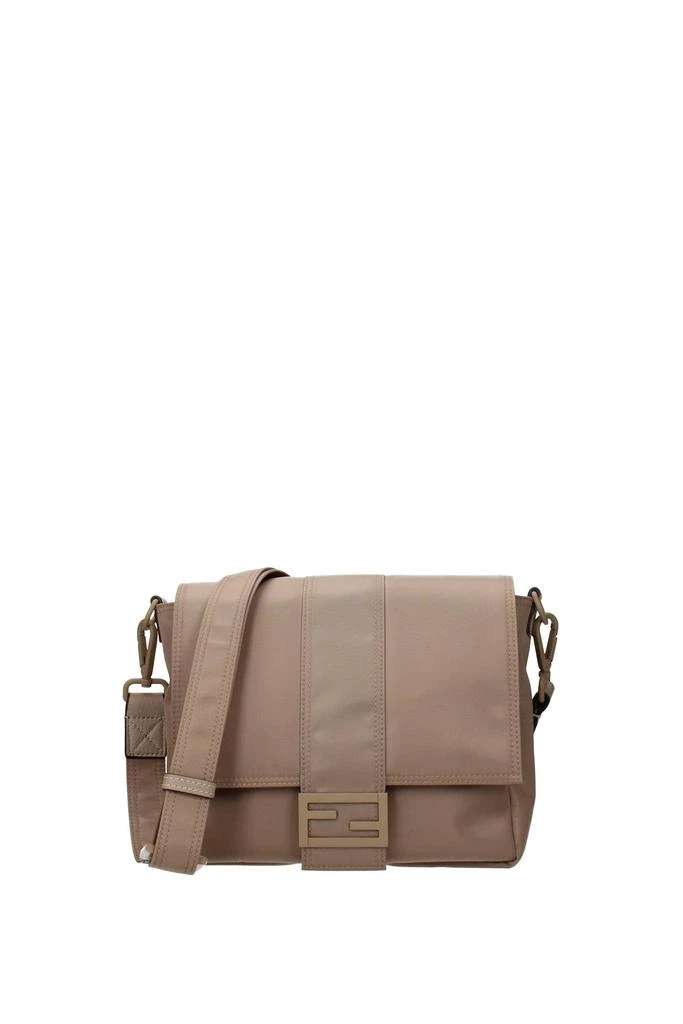 商品Fendi|Crossbody Bag baguette messanger medium Nylon Beige Sand,价格¥8969,第1张图片