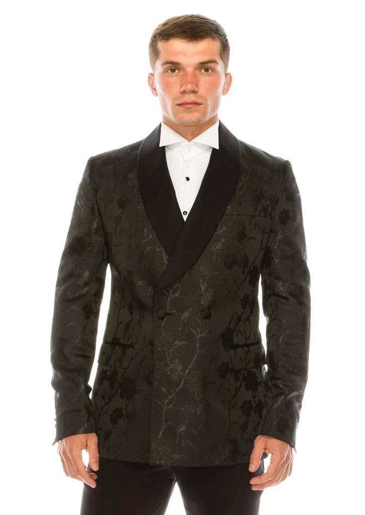 商品RON TOMSON|Midnight Floral Double Breasted Tuxedo Jacket,价格¥4239,第1张图片