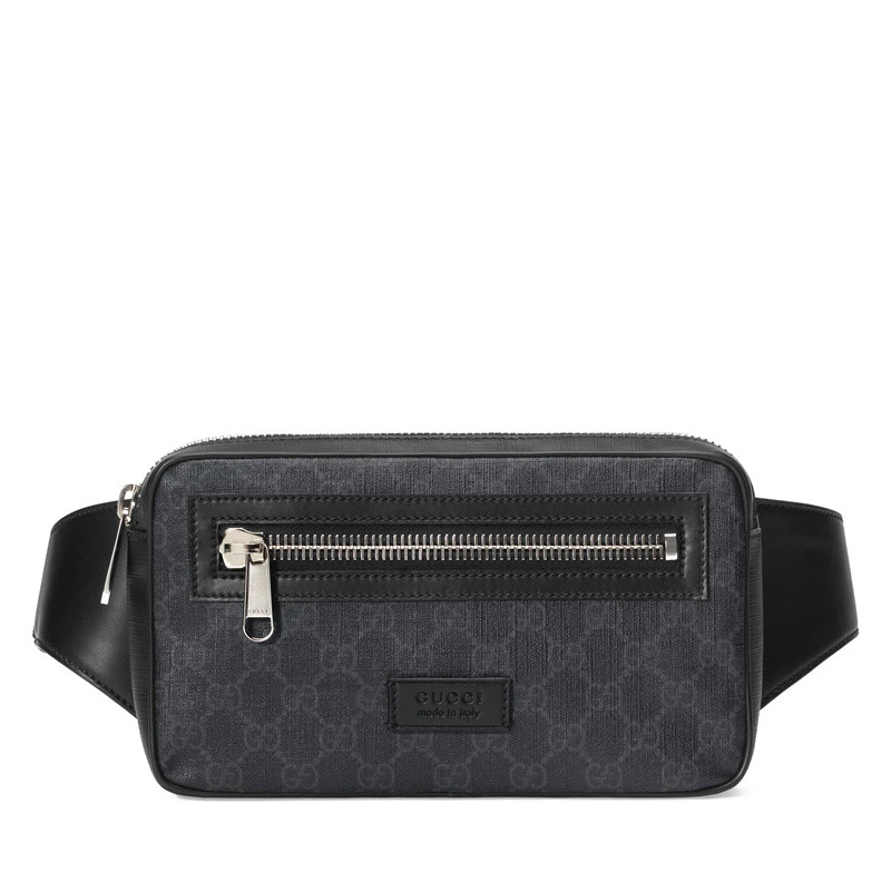 商品Gucci|GUCCI/古驰 男士黑色帆布双G腰包 ‎474293 K9RRN 1095,价格¥7793,第1张图片