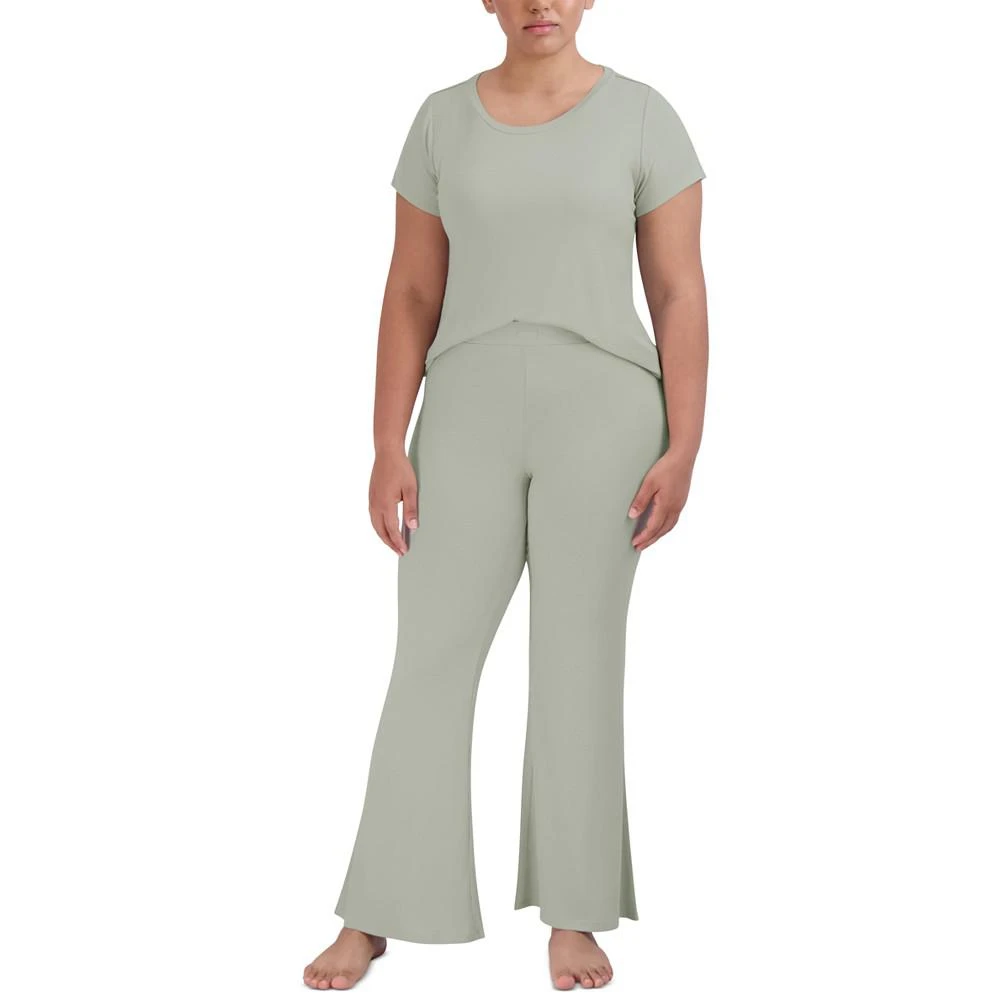 Women's Ribbed Flare-Leg Sleep Pants 商品