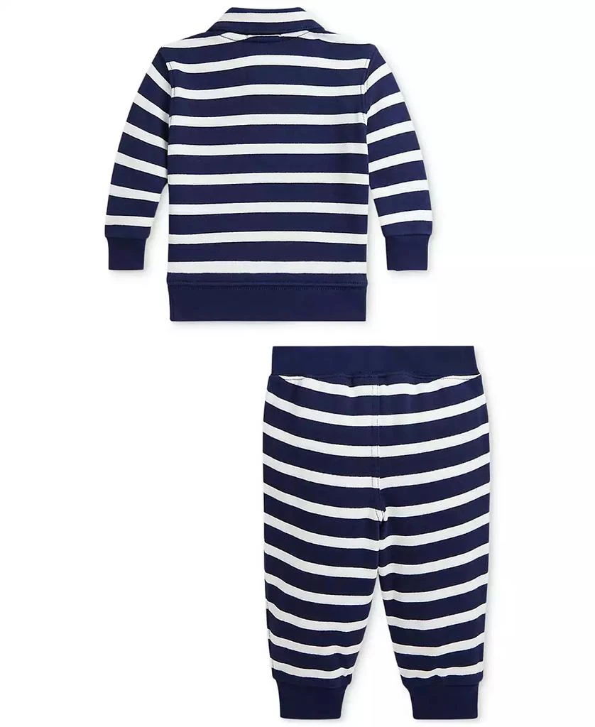 商品Ralph Lauren|Baby Boys French Terry Striped Shirt & Pants Set,价格¥537,第2张图片详细描述