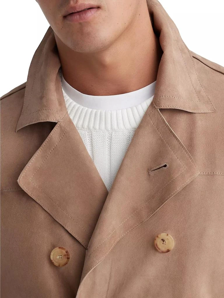 商品Brunello Cucinelli|Suede Trench Coat,价格¥74557,第4张图片详细描述