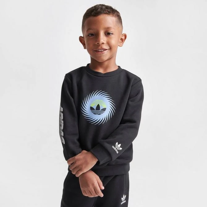 商品Adidas|Kids' Toddler adidas Originals Trefoils Crewneck Sweatshirt and Jogger Pants Set,价格¥186,第3张图片详细描述