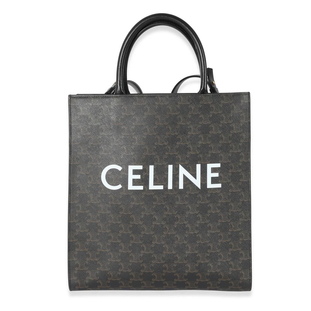 商品[二手商品] Celine|Celine Black Triomphe Canvas Medium Vertical Cabas Tote,价格¥12611,第1张图片