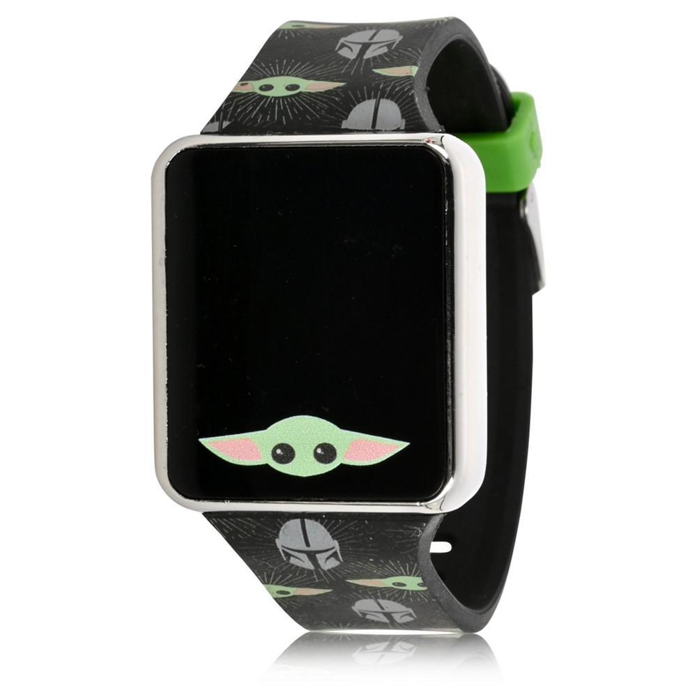 商品Accutime|Star Wars Kid's Baby Yoda Touch Screen Black Silicone Strap LED Watch, 36mm x 33 mm,价格¥158,第4张图片详细描述