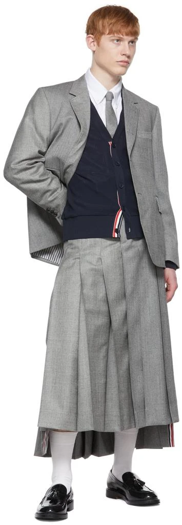 商品Thom Browne|SSENSE Exclusive Gray Wool Blazer,价格¥5299,第4张图片详细描述