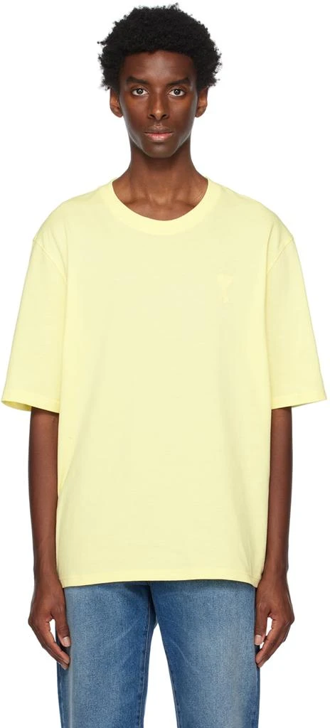 商品AMI|SSENSE Exclusive Yellow Ami de Cœur T-Shirt,价格¥908,第1张图片