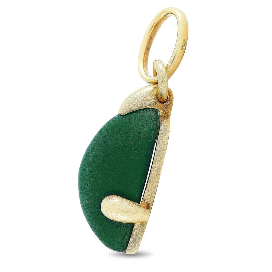 商品[二手商品] Pomellato|Pre-Owned Pomellato 18K Yellow Gold Malachite Heart Pendant,价格¥8699,第2张图片详细描述