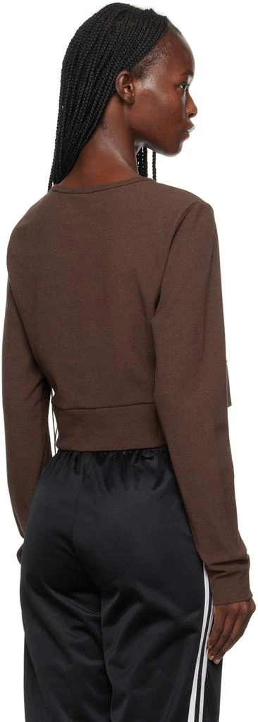 商品Adidas|Brown Essentials Rib Long Sleeve T-Shirt,价格¥387,第3张图片详细描述
