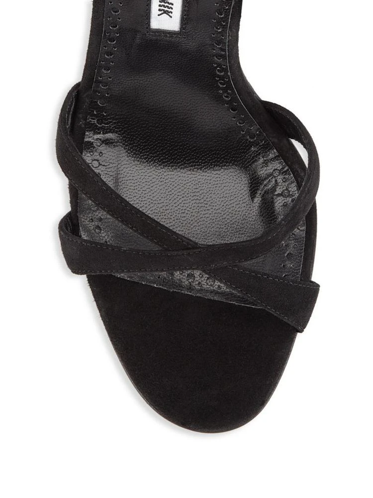 商品Manolo Blahnik|Crisscross Suede Lace-Up Sandals,价格¥2230,第3张图片详细描述
