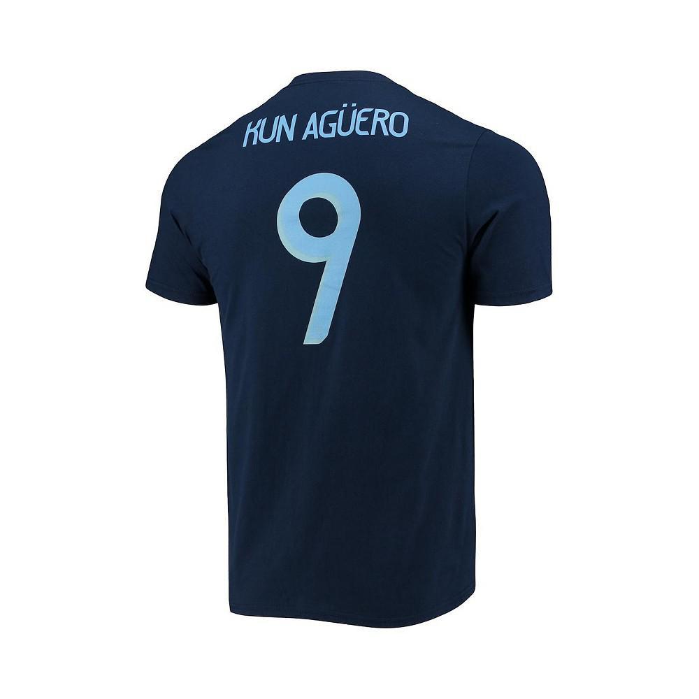 商品Adidas|Men's Sergio Aguero Navy Argentina National Team Amplifier Name and Number T-shirt,价格¥178,第6张图片详细描述