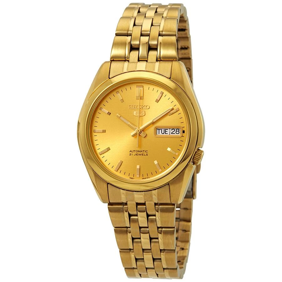 商品Seiko|Seiko Series 5 Automatic Gold Dial Men's Watch SNK366,价格¥1065,第1张图片