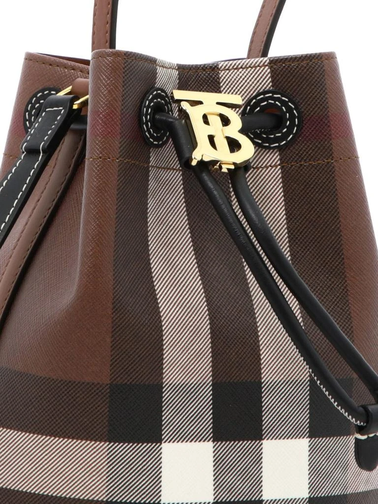 商品Burberry|Burberry Mini TB Drawstring Bucket Bag,价格¥10122,第4张图片详细描述