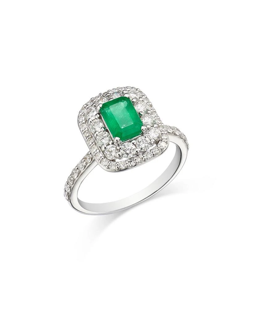 商品Bloomingdale's Fine Collection|Emerald & Diamond Ring in 14K White Gold,价格¥25335,第1张图片