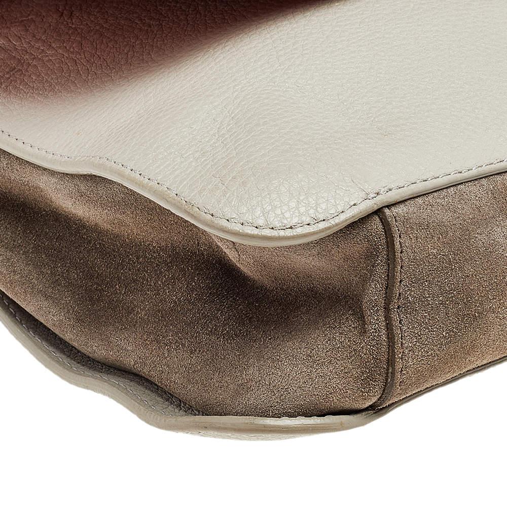 Furla Orange/Grey Leather And Suede Flap Shoulder Bag商品第10张图片规格展示