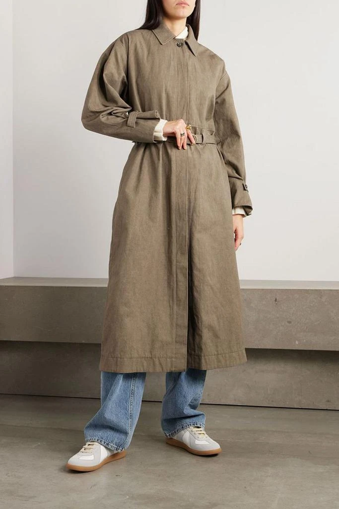 商品LAUREN MANOOGIAN|Belted cotton and linen-blend trench coat,价格¥3725,第2张图片详细描述