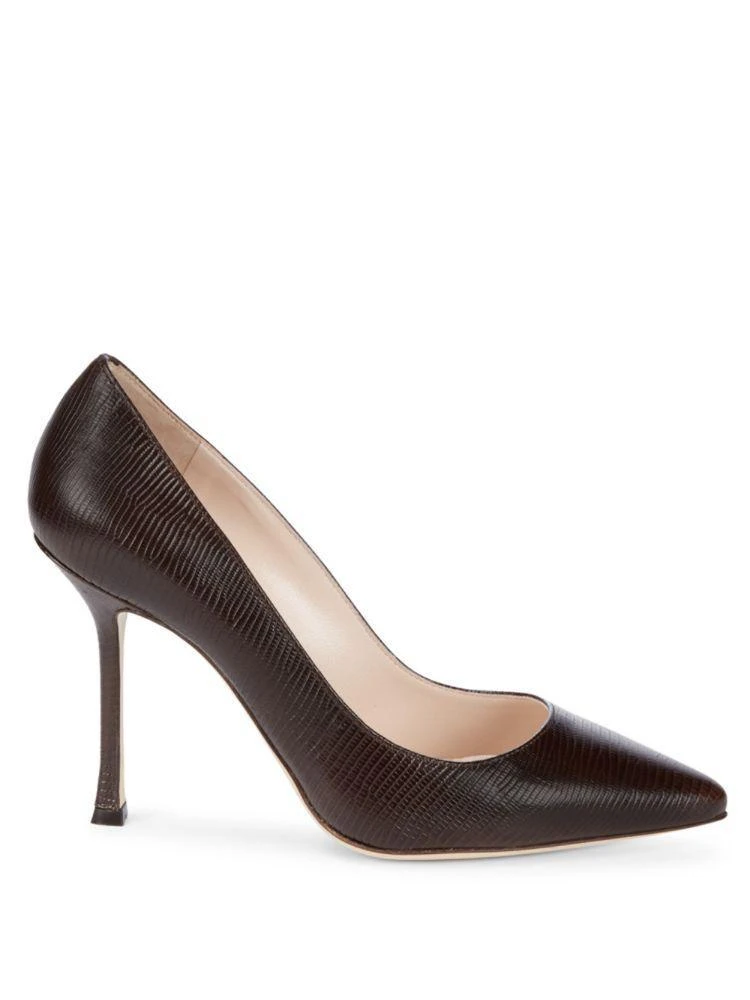 商品Sergio Rossi|Pointed Toe Leather Stiletto Pumps,价格¥5478,第5张图片详细描述