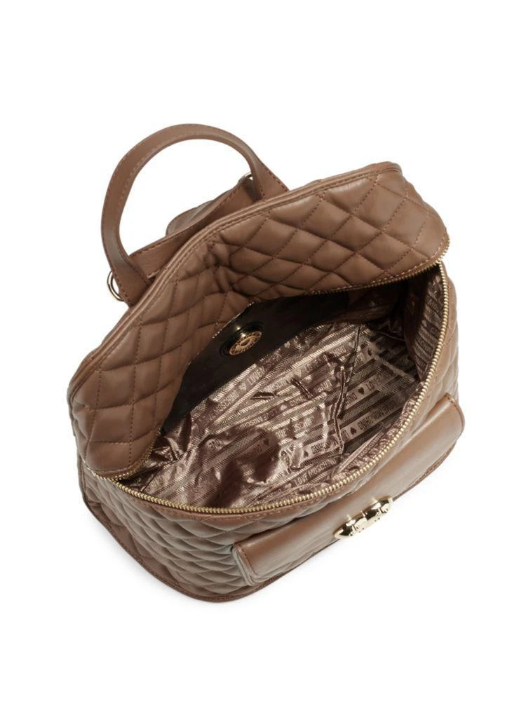 商品Moschino|Quilted Faux Leather Backpack,价格¥1416,第2张图片详细描述