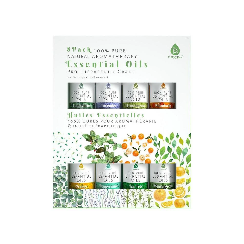 商品PURSONIC|8 pack of 100% Pure Essential Aromatherapy Oils(A08),价格¥37,第1张图片