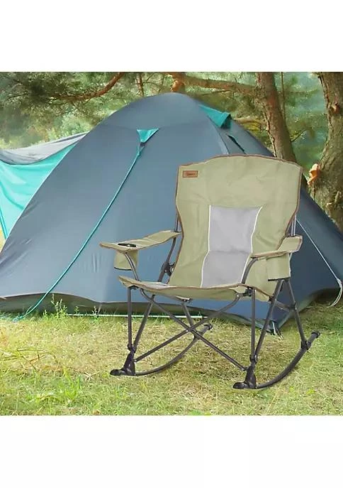 商品Outsunny|Outdoor Folding Beach Camping Chair With Strong Steel Legs Side Cup Holder And Durable Oxford Fabric Green,价格¥776,第4张图片详细描述