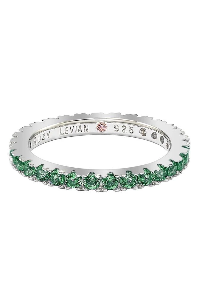 商品Suzy Levian|Sterling Silver Green CZ Eternity Band Ring,价格¥825,第2张图片详细描述