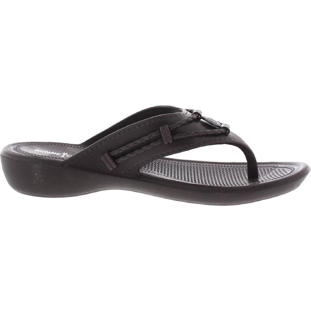 Minnetonka Womens Sliverthorne Canvas Thong Flat Sandals商品第10张图片规格展示