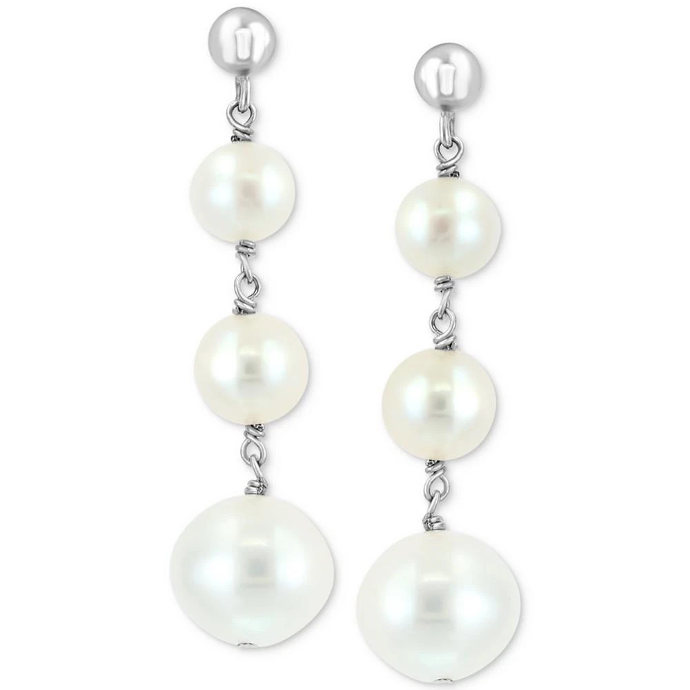商品Effy|EFFY® Multicolor Freshwater Pearl (6 - 81/2mm) Graduated Drop Earrings in Sterling Silver (Also available in Freshwater Pearl),价格¥2075,第1张图片