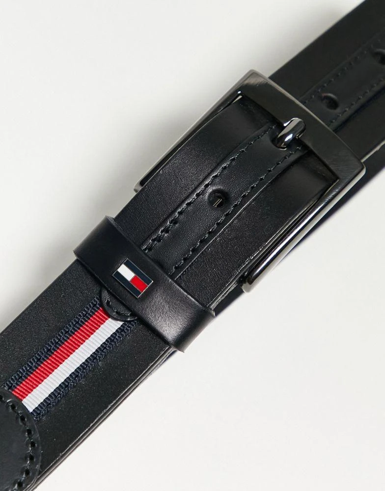 商品Tommy Hilfiger|Tommy Hilfiger Adan belt in black with flag stripe,价格¥545,第4张图片详细描述