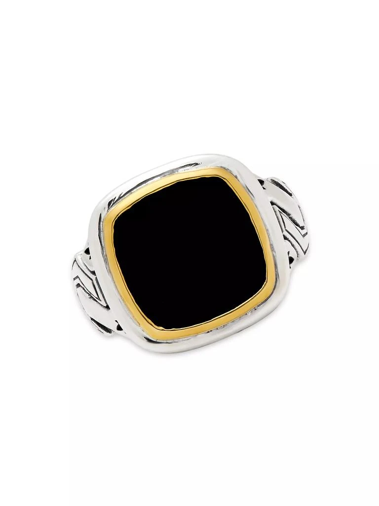 商品Konstantino|Orion Eos Sterling Silver, Bronze & Onyx Ring,价格¥2623,第2张图片详细描述
