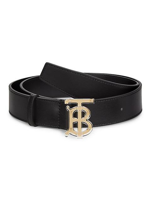 商品Burberry|Logo Buckle Leather Belt,价格¥4343,第1张图片