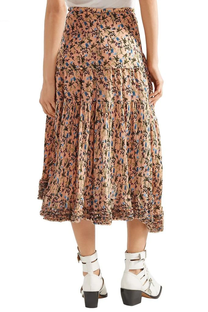 商品Chloé|Asymmetric printed crepe midi skirt,价格¥4796,第4张图片详细描述