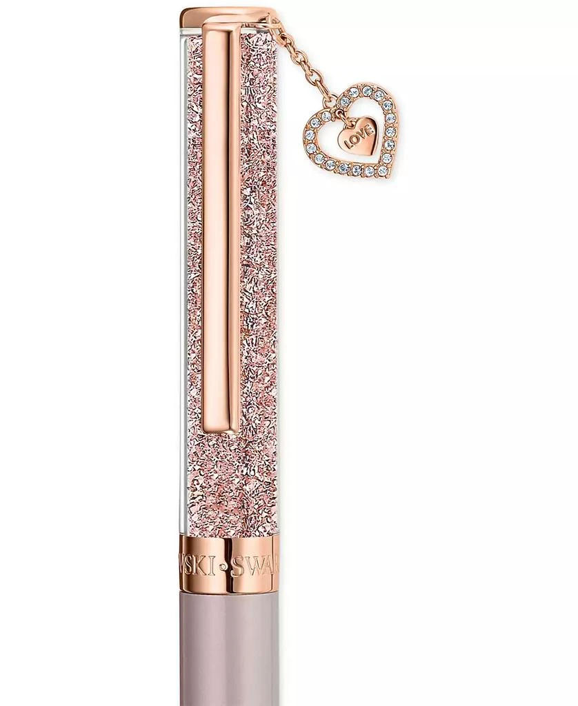 商品Swarovski|Rose Gold-Tone Pavé Heart Charm Crystalline Ballpoint Pen,价格¥511,第2张图片详细描述