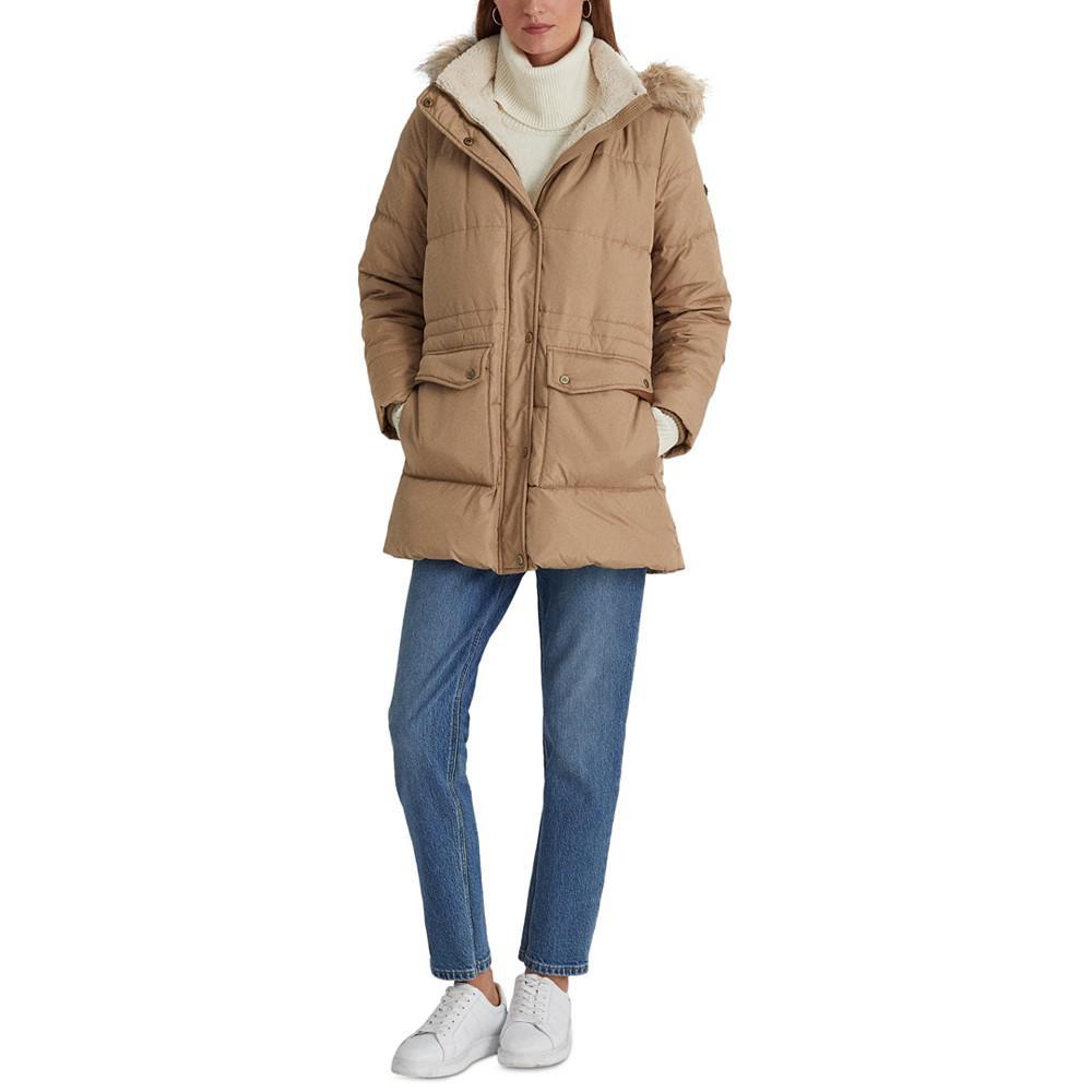 商品Ralph Lauren|Women's Faux-Fur-Trim Hooded Anorak Puffer Coat,价格¥1220,第6张图片详细描述
