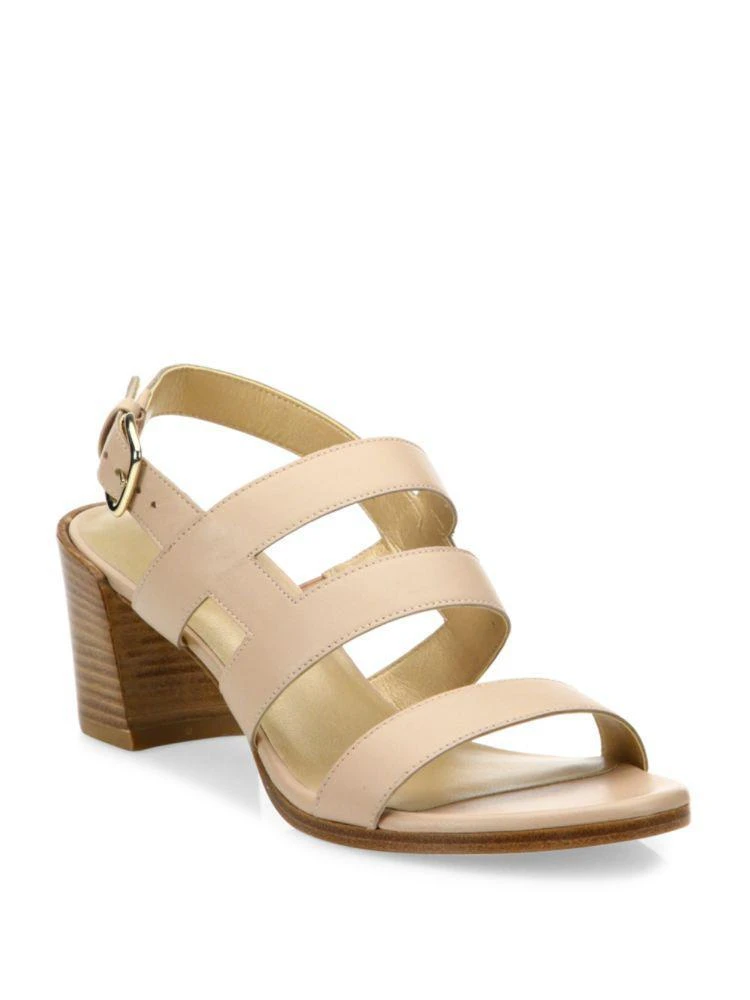 Milanese Strappy Leather Block Heel Slingbacks 商品