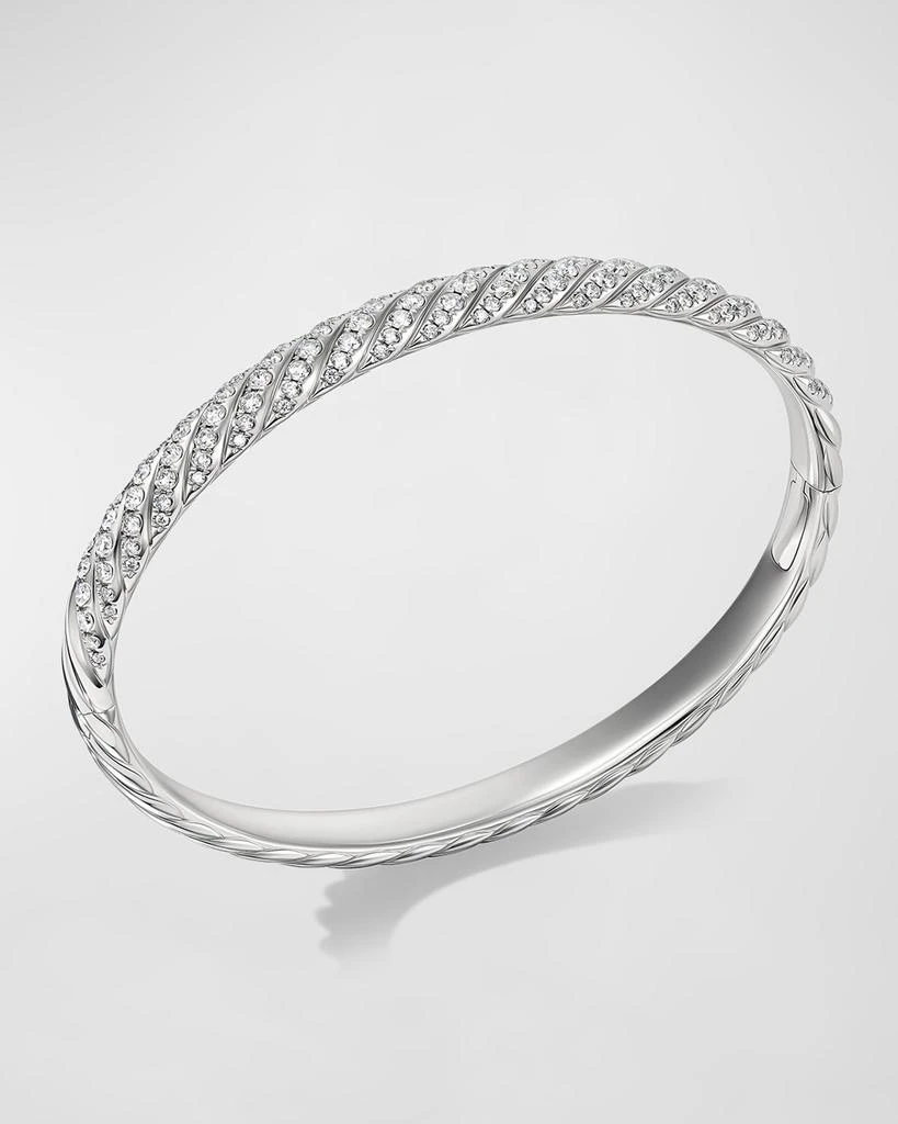 商品David Yurman|Sculpted Cable Bracelet in 18K White Gold, 6mm,价格¥73313,第3张图片详细描述