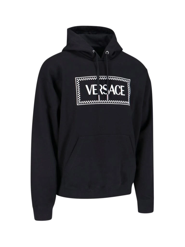 商品Versace|Versace Embroidered-90s Vintage Logo Drawstring Hoodie,价格¥3593,第3张图片详细描述