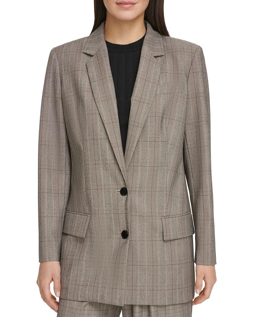 商品DKNY|Two Button Plaid Blazer,价格¥416,第1张图片