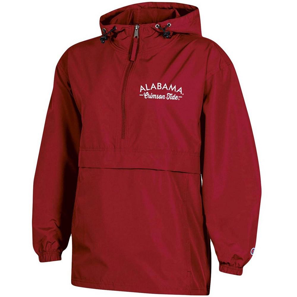 Women's Crimson Alabama Crimson Tide Packable Half-Zip Light Rain Jacket商品第6张图片规格展示