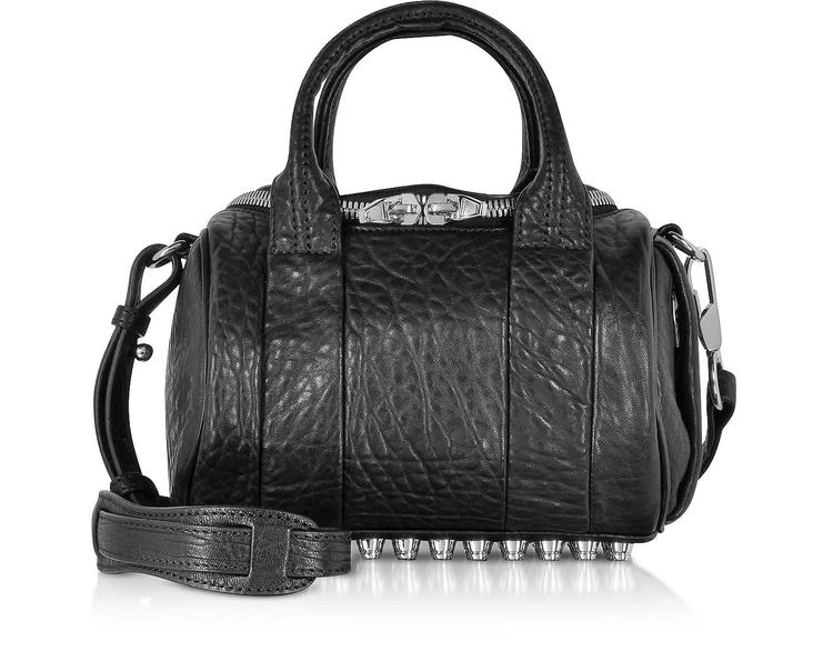 商品Alexander Wang|迷你Rockie黑色鹅卵石皮革挎包,价格¥2755,第1张图片